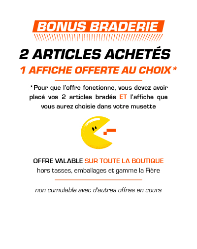 Offre Braderie 2 articles = 1 affiche