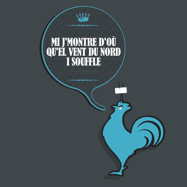 Mi j'montre d'où qu'el vent du nord i souffle