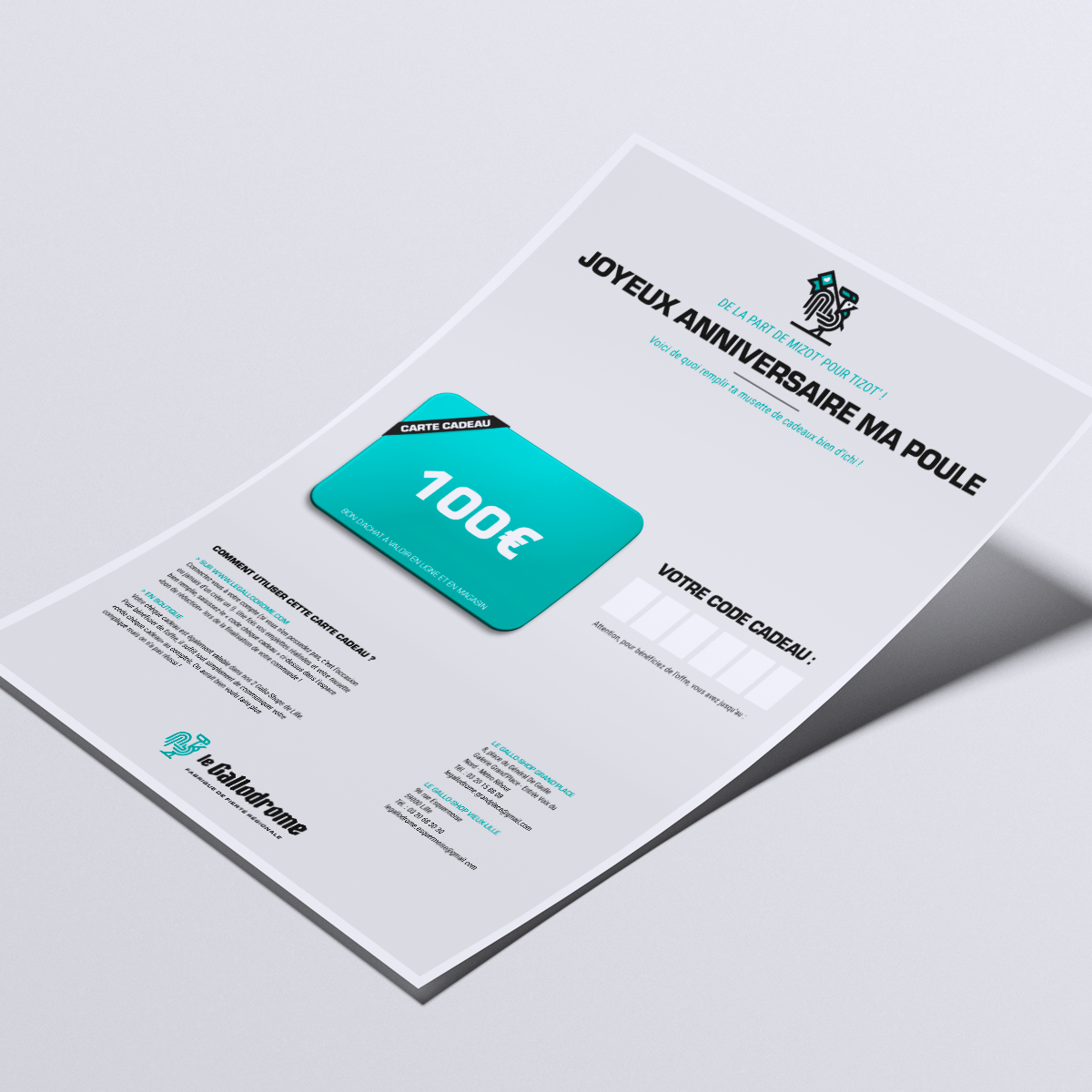 CARTE CADEAU ANNIVERSAIRE