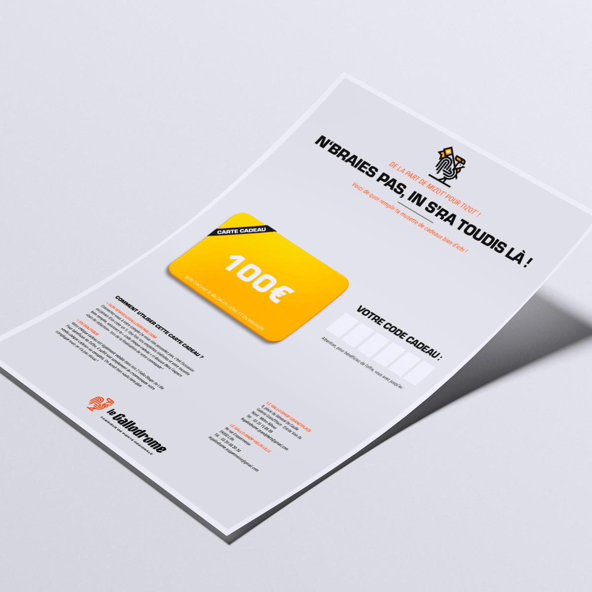 CARTE CADEAU DÉPART